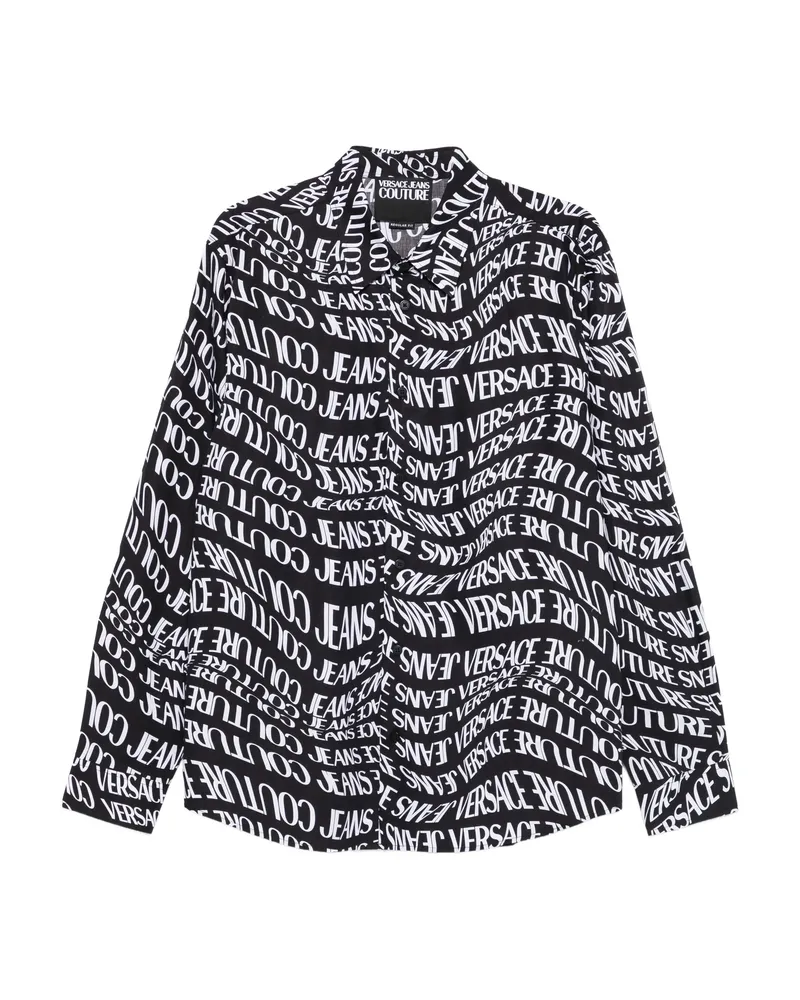 Versace Jeans Logo-print Long-sleeves Shirt Black