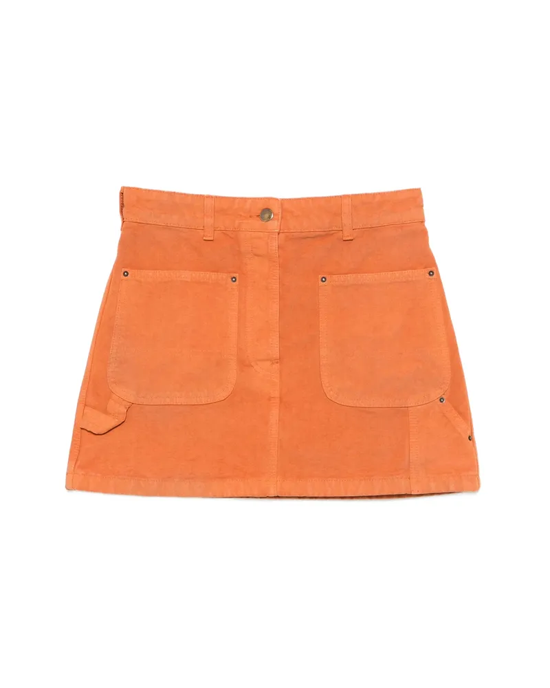 Prada Front-pocket Mini Skirt Orange