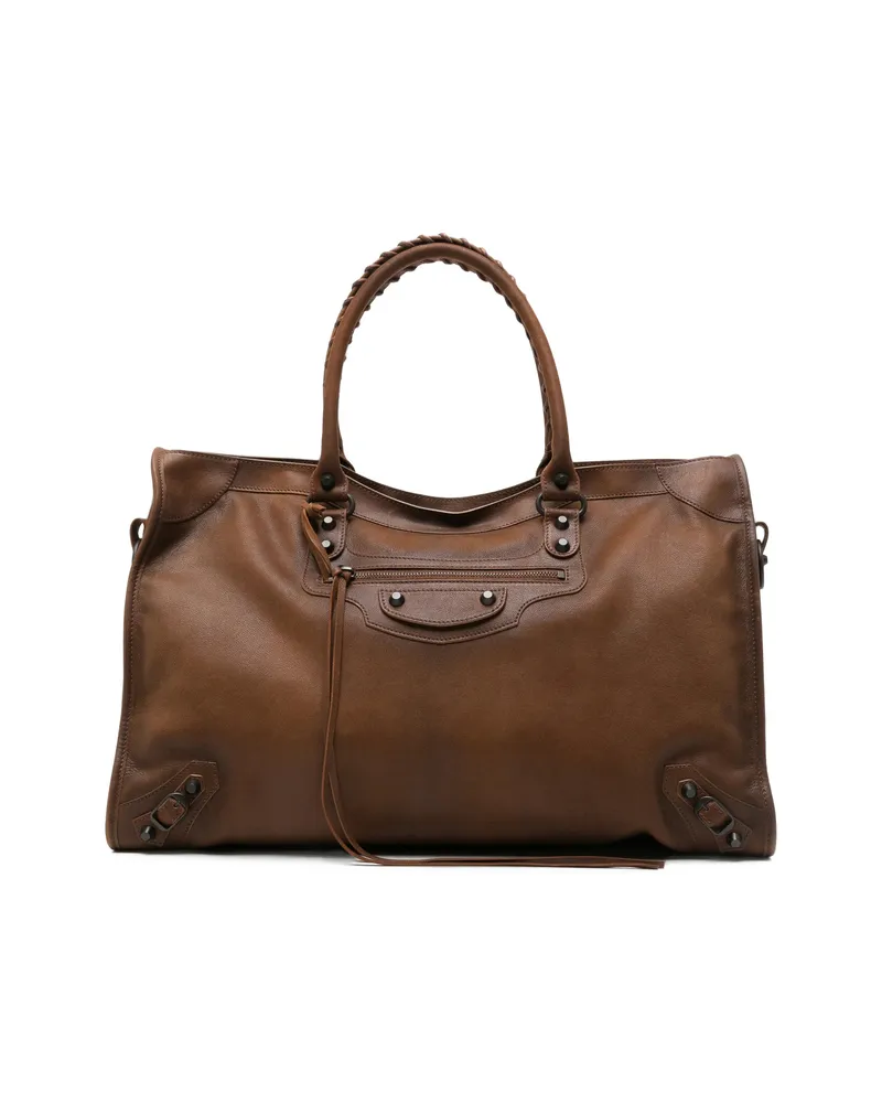 Balenciaga Neo Classic City Leather Tote Bag Brown