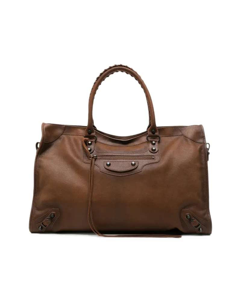Balenciaga Neo Classic City Leather Tote Bag Brown