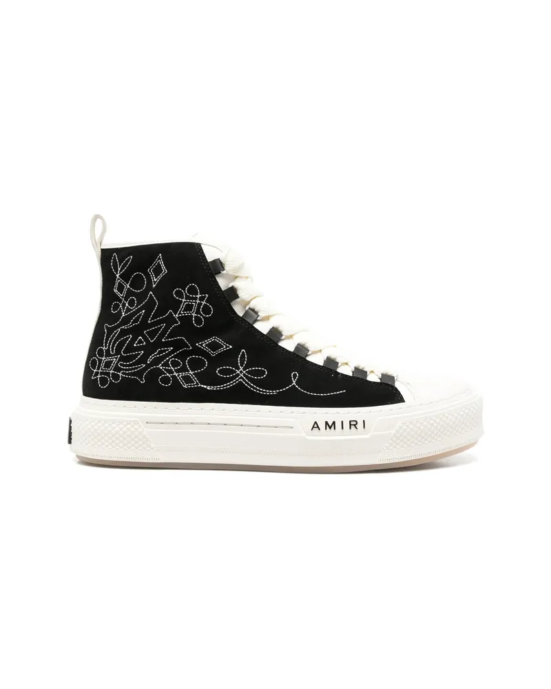 Amiri Western MA Court Hi Sneakers Black