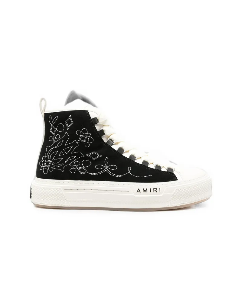 Amiri Western MA Court Hi Sneakers Black