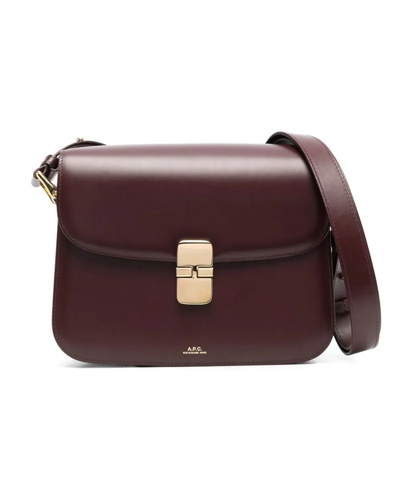 A.P.C. A. p.c. Grace Leather Shoulder Bag Red