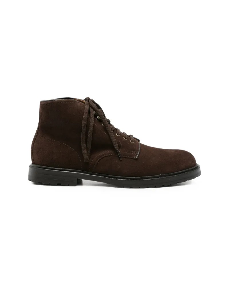 Sebago Lace-up Suede Boots Brown