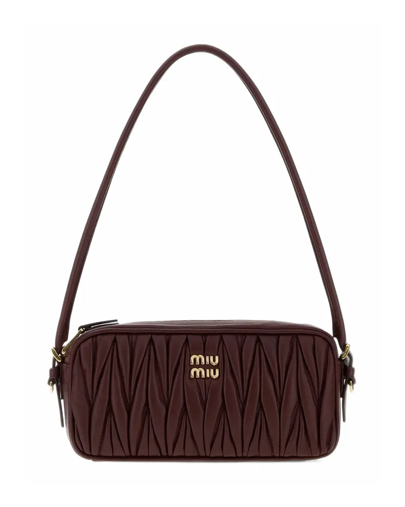 Miu Miu Matelassé Nappa Leather Pouch Red