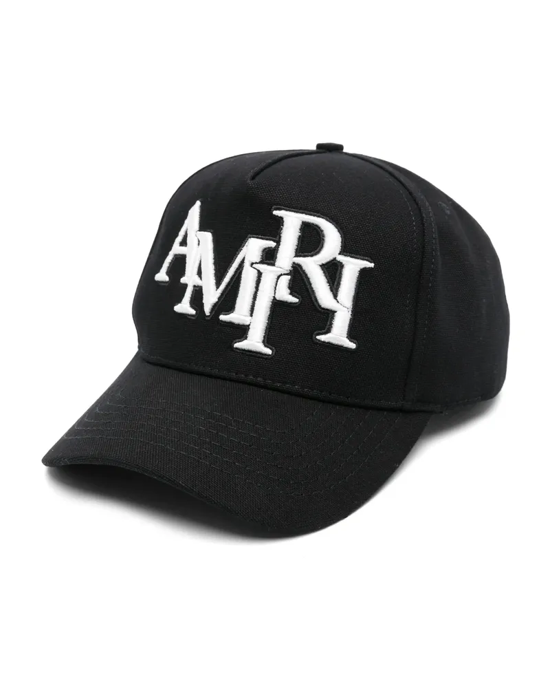 Amiri Staggered-logo Cap Black