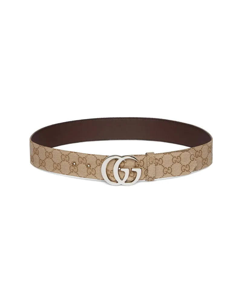 Gucci GG Flat Marmont Belt Neutrals