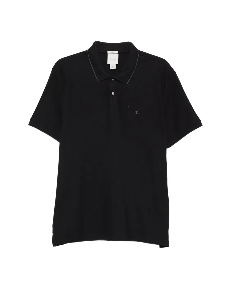 Calvin Klein Logo Polo Shirt Black