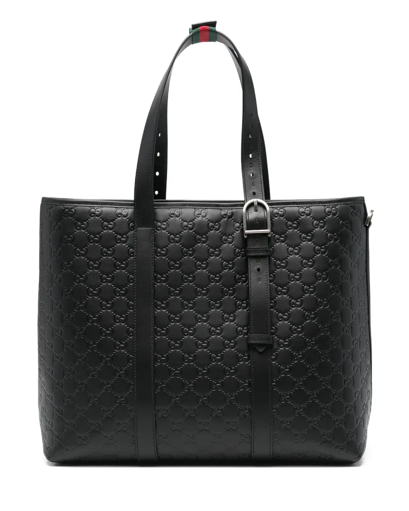 Gucci Large GG Emblem Tote Bag Black