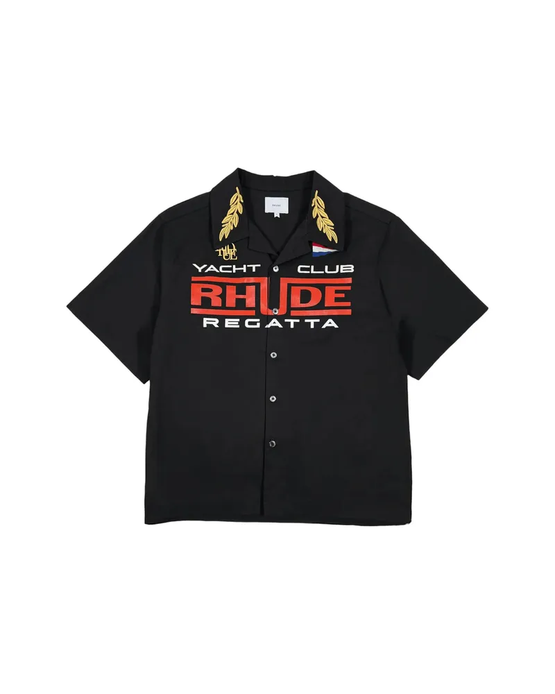 RHUDE Regatta Logo-print Shirt Black