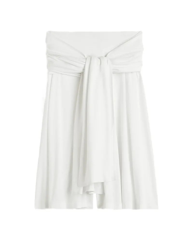 Totême Wrap-waist Pleated Shorts White