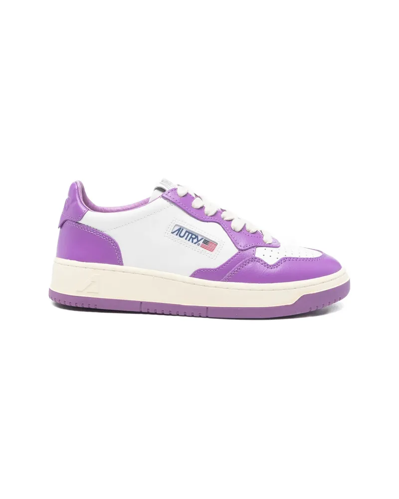 AUTRY Lace-up Perforated Sneakers White
