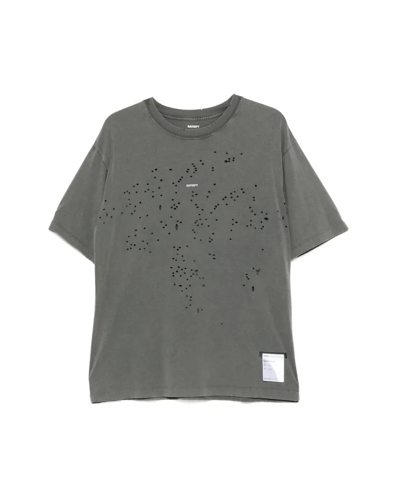 Satisfy MothTech Distressed T-shirt Grey
