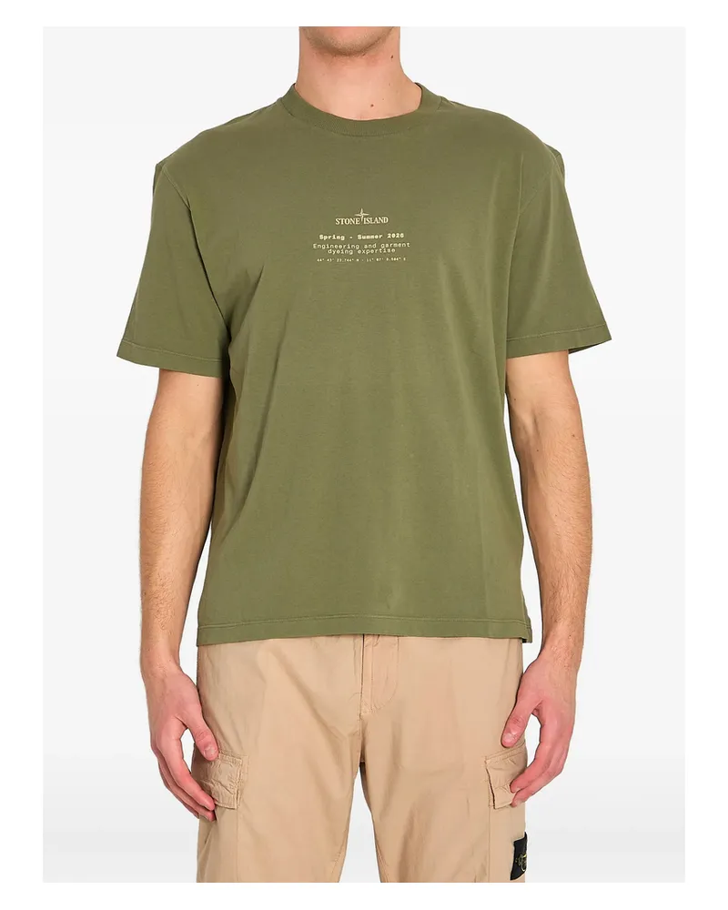 Stone Island Logo-print T-shirt Green