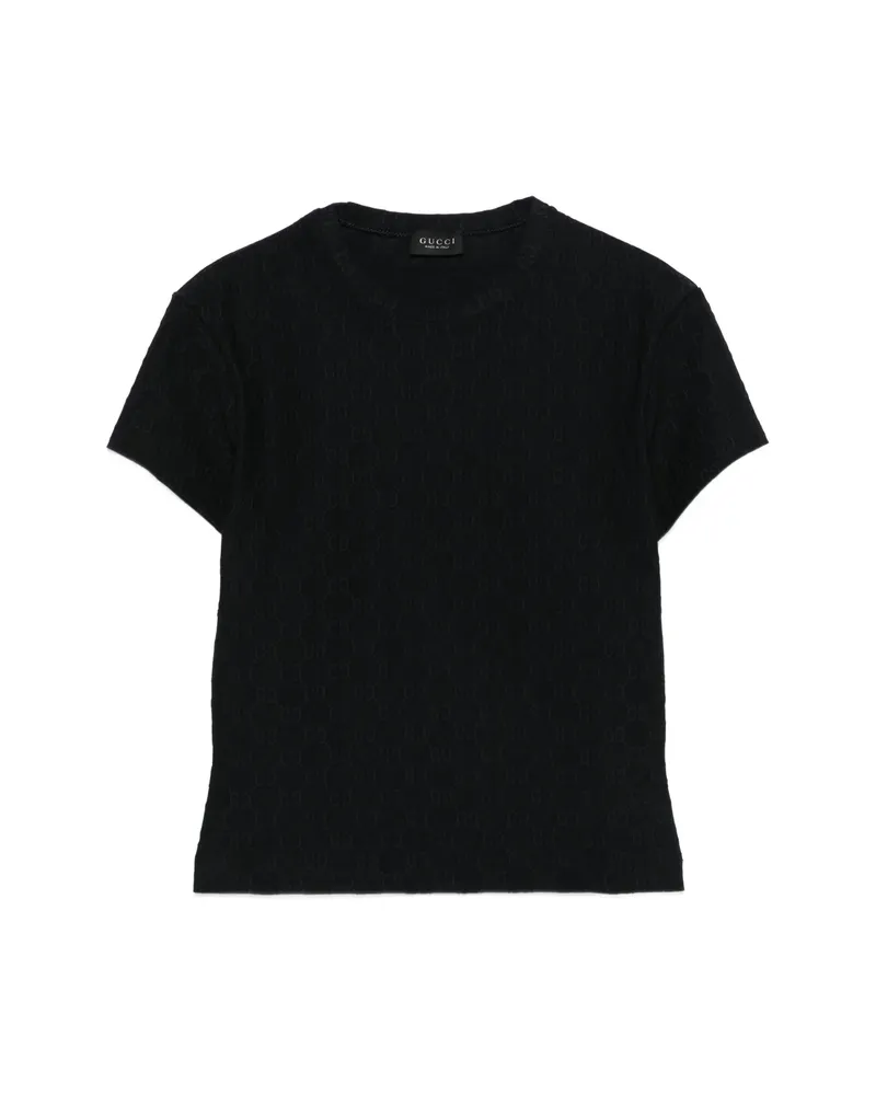 Gucci Logo-pattern T-shirt Black