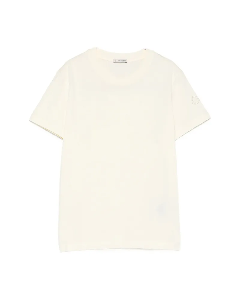 Moncler Logo-patch T-shirt Neutrals