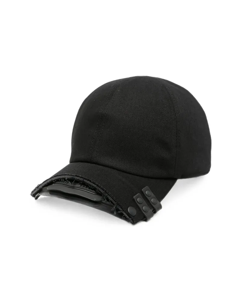 Innerraum Distressed Panelled Baseball Cap Black