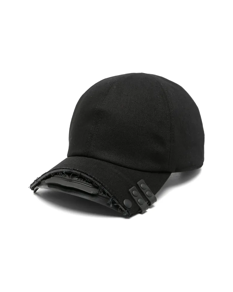 Innerraum Distressed Panelled Baseball Cap Black
