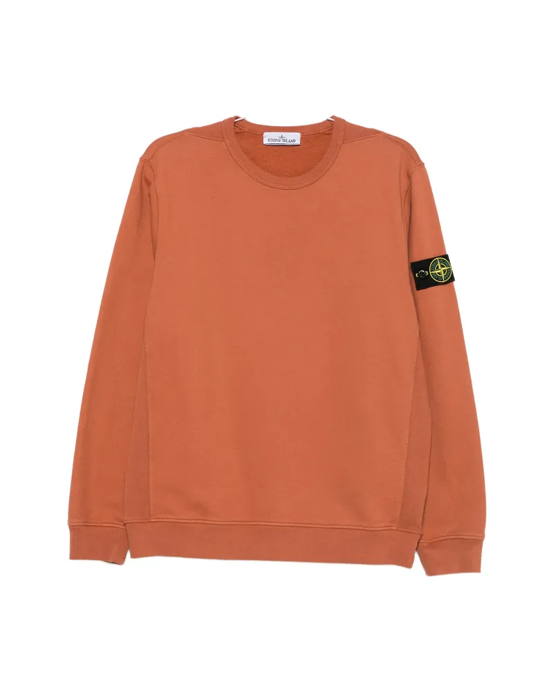 Stone Island Compass Patch Crew-neck Sweater Orange