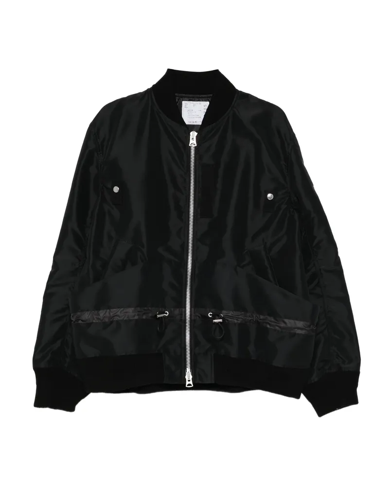 Sacai Zip-up Bomber Jacket Black