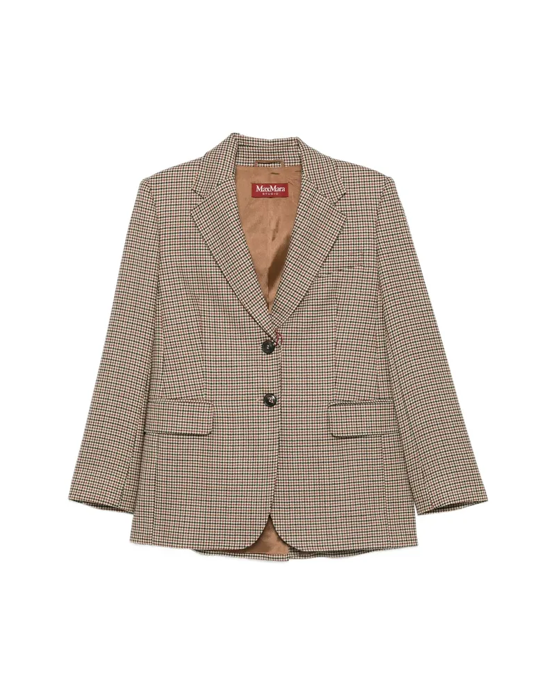 Max Mara Alice Houndstooth Blazer Brown