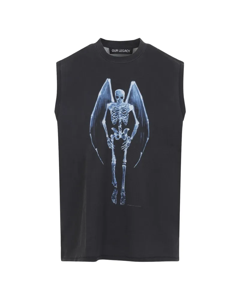 Our Legacy Fallen-angel-print Vest Black