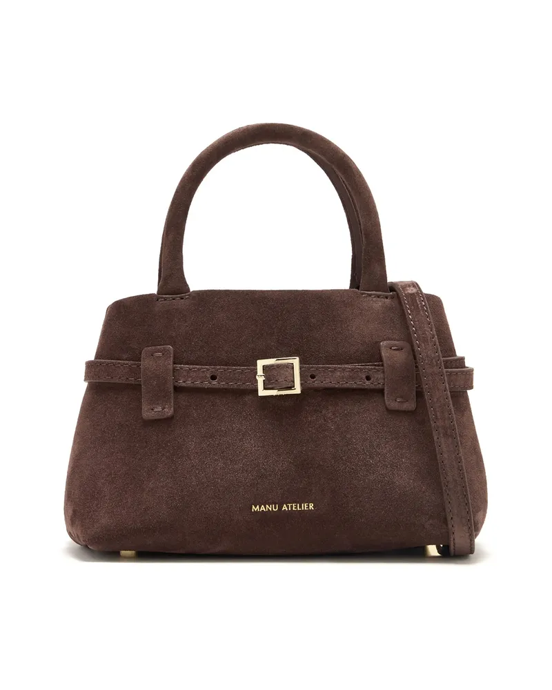 Manu Atelier Leather Tote Bag Brown