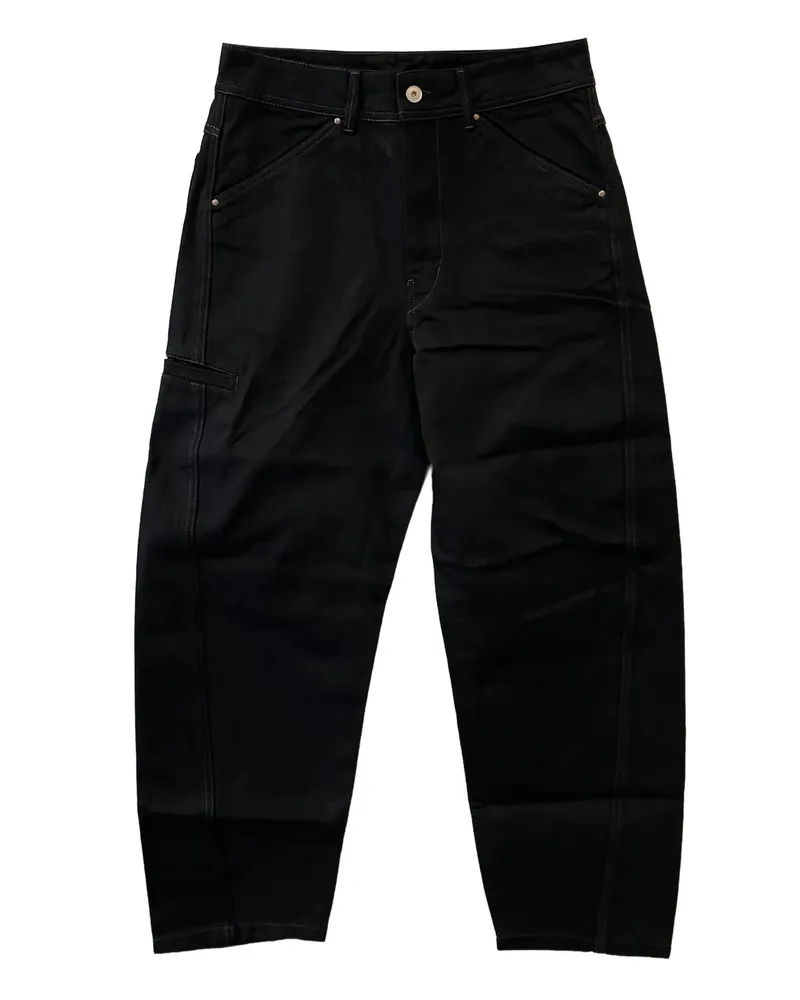 Christophe Lemaire Twisted Workwear Tapered Trousers Black