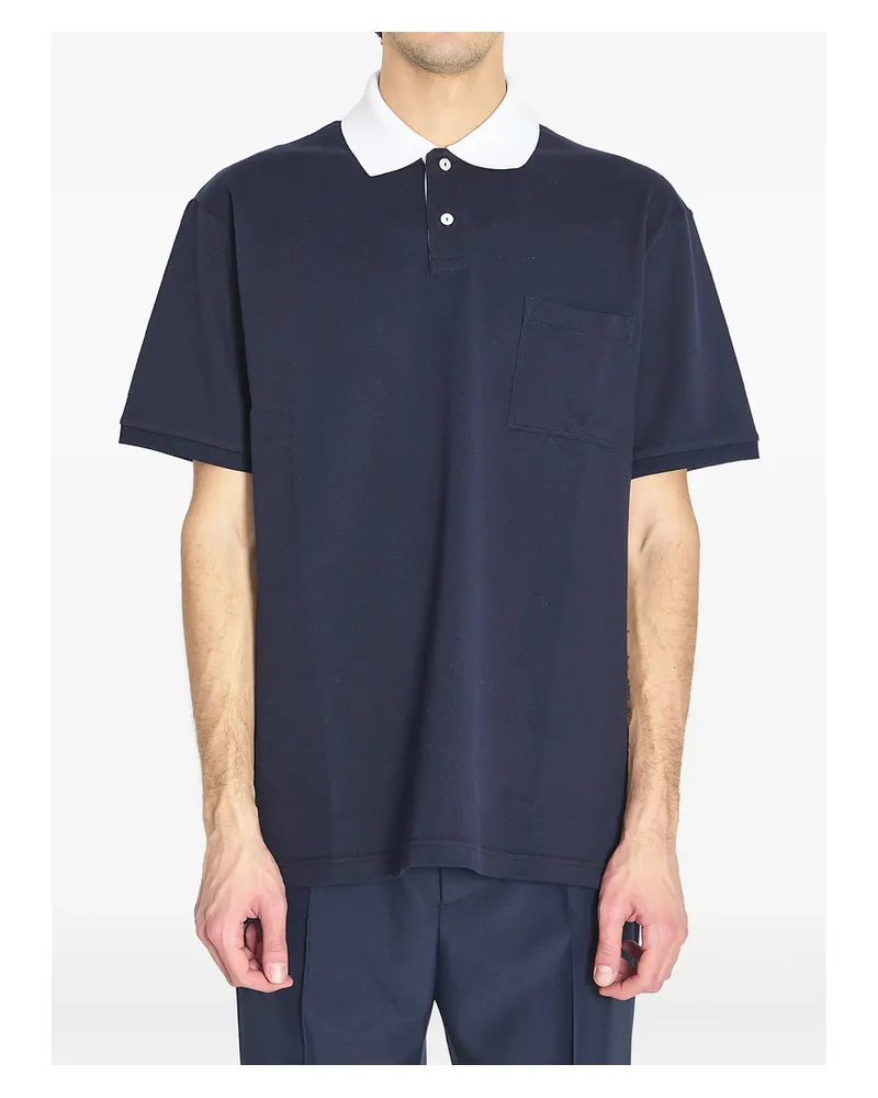 Gucci Patch-pocket Polo Shirt Blue