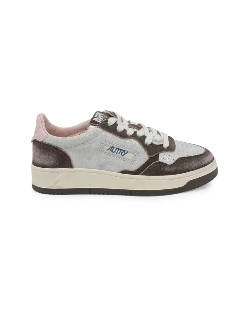 AUTRY Medalist Suede Sneakers Silver
