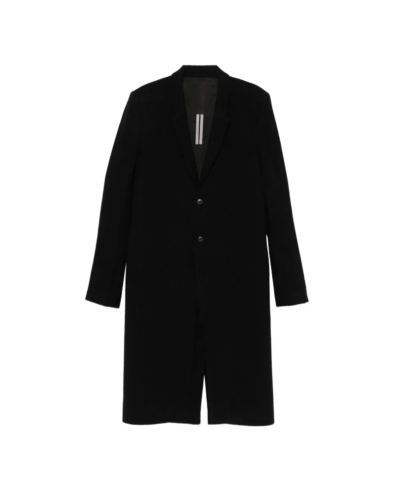 Rick Owens Concordian Single-breasted Tailored Coat Black