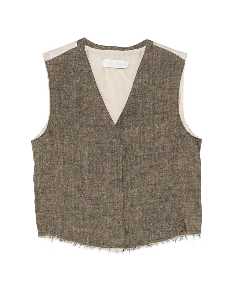 Our Legacy Base V-neck Waistcoat Brown