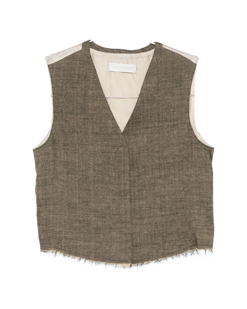 Our Legacy Base V-neck Waistcoat Brown