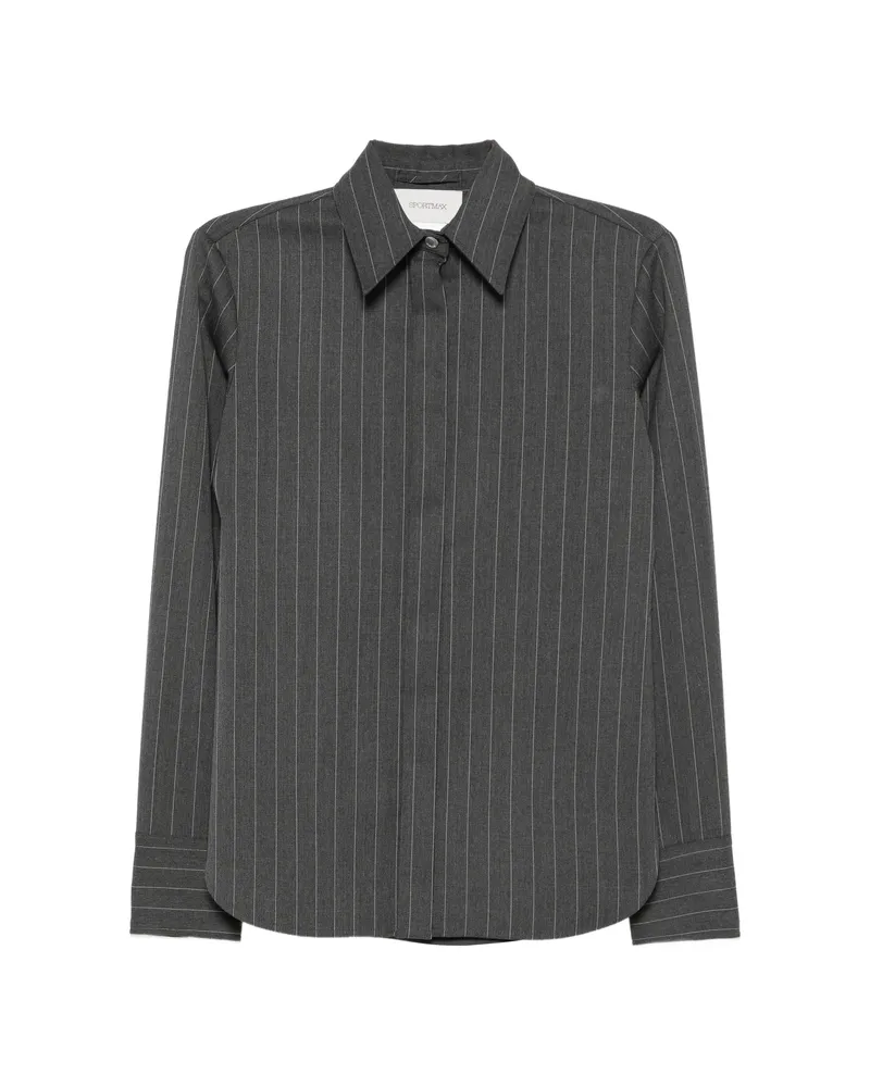 SPORTMAX Pinstripe-patterned Shirt Grey