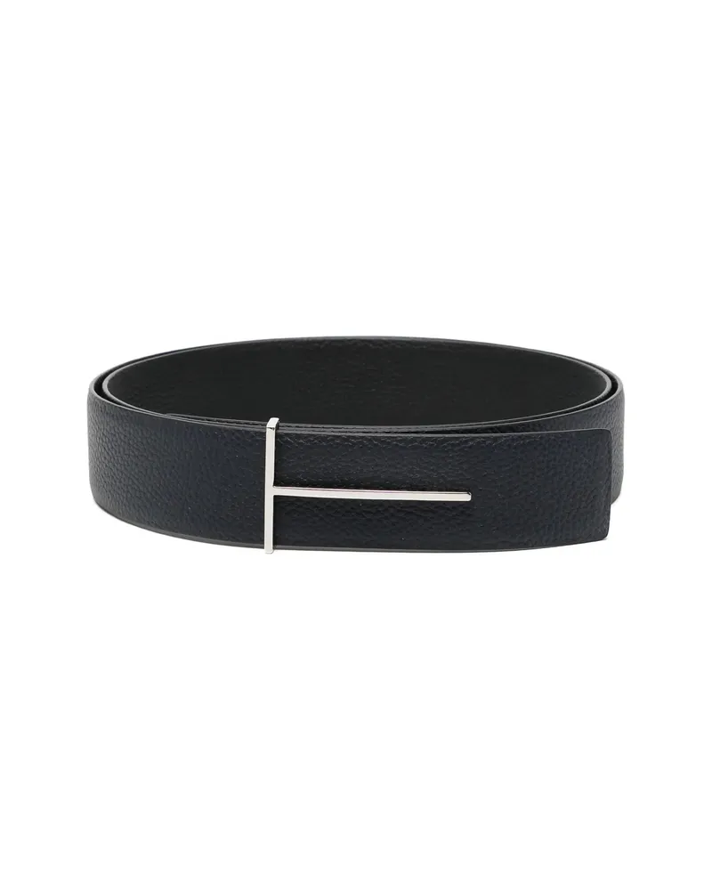 Tom Ford Leather Reversible Belt Blue