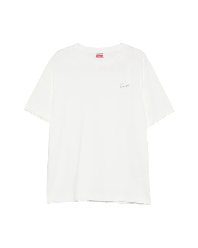 Kenzo Logo-embroidered T-shirt White
