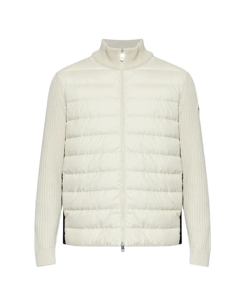 Moncler Ribbed Padded Jacket Neutrals