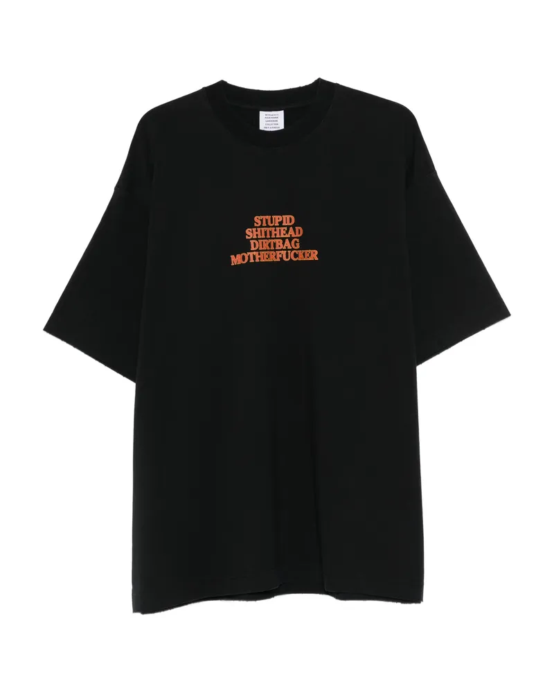 VETEMENTS Text-print T-shirt Black