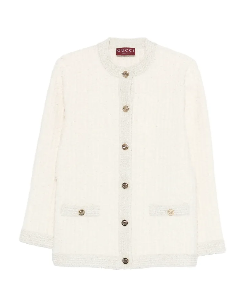 Gucci Buttoned Patch-pocket Jacket Neutrals