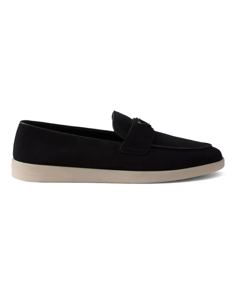 Prada Suede Loafers Black