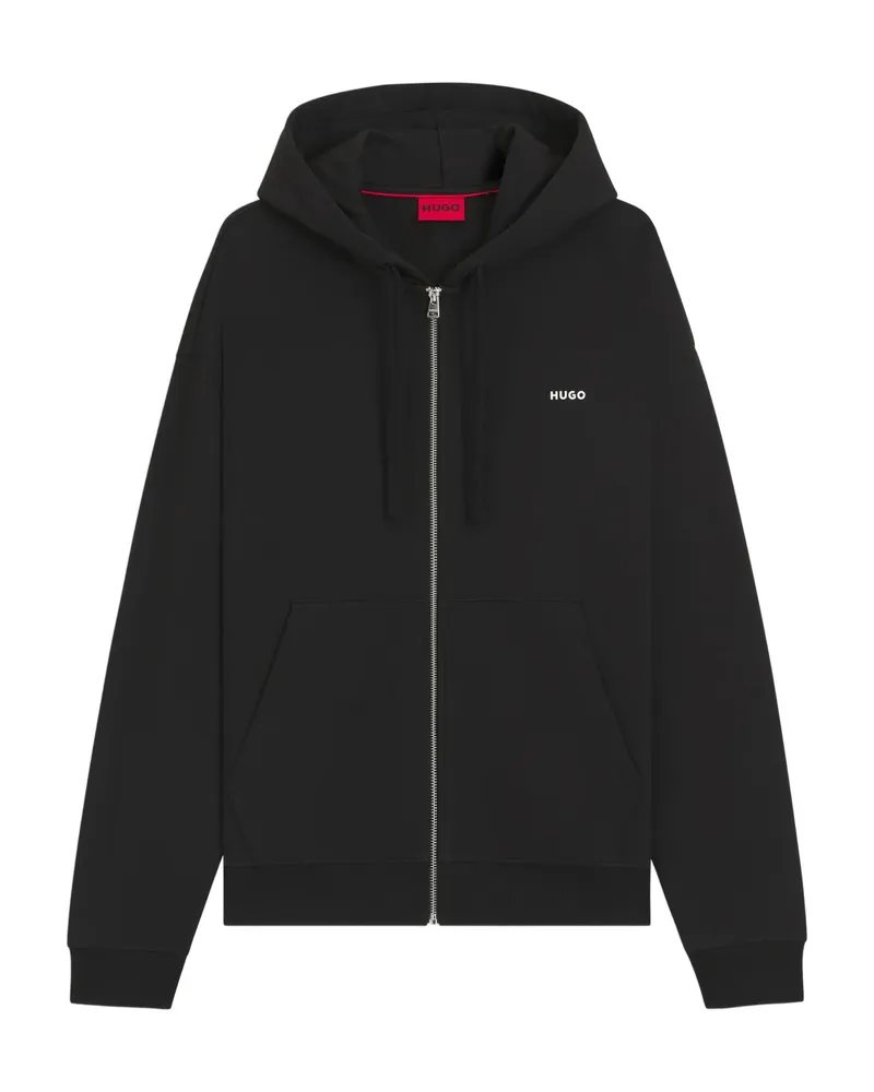 HUGO BOSS Zip-up Hooded Jacket Black