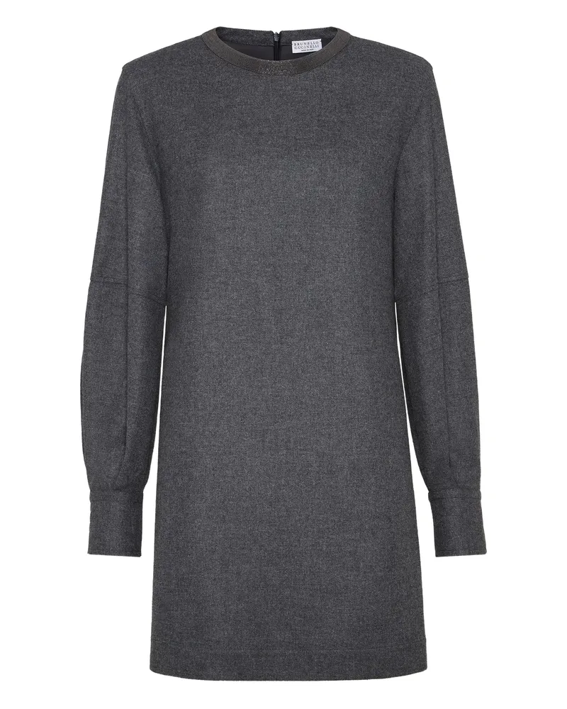 Brunello Cucinelli Virgin Wool-blend Dress Grey