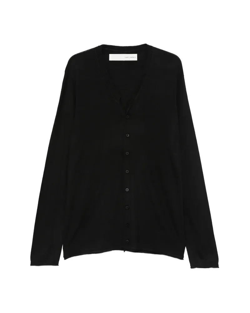 Isabel Benenato Button V-neck Cardigan Black