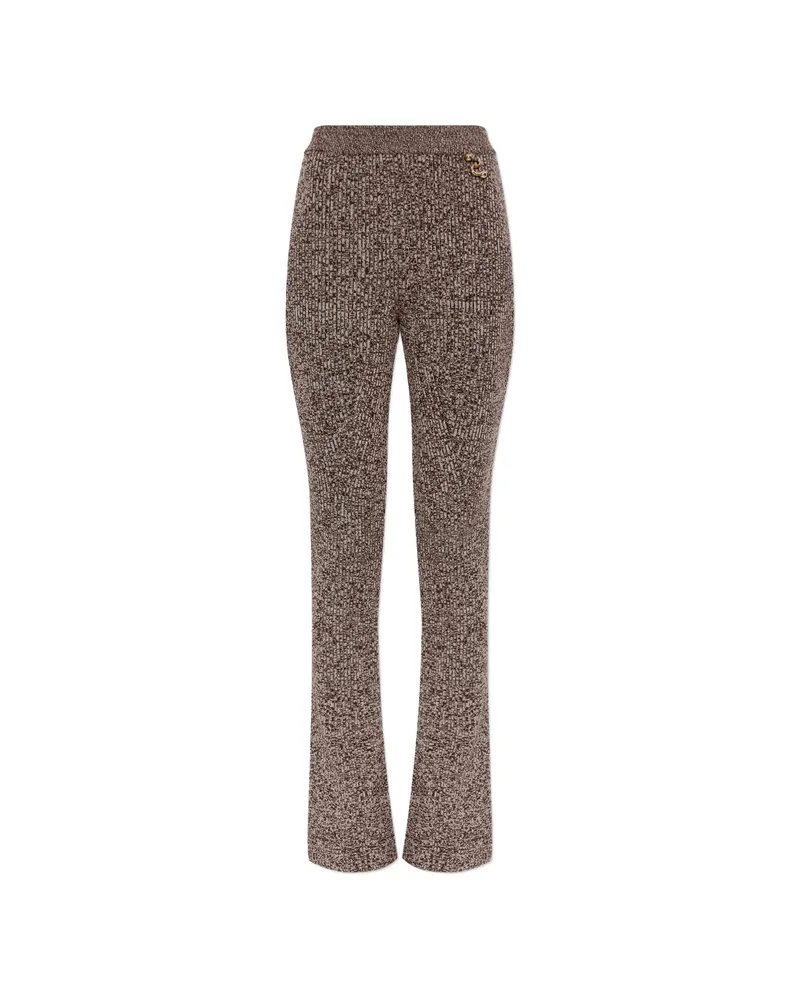 SPORTMAX Velo Ribbed-knit Trousers Brown