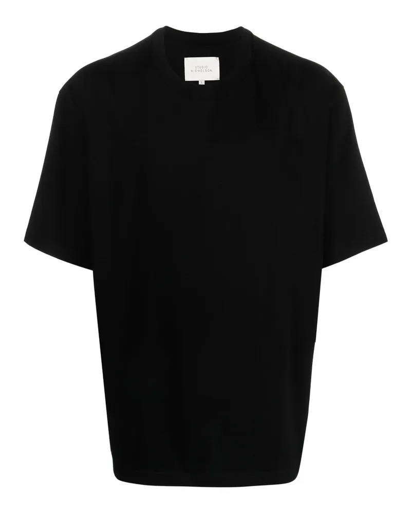 Studio Nicholson Crew-neck Cotton T-shirt Black