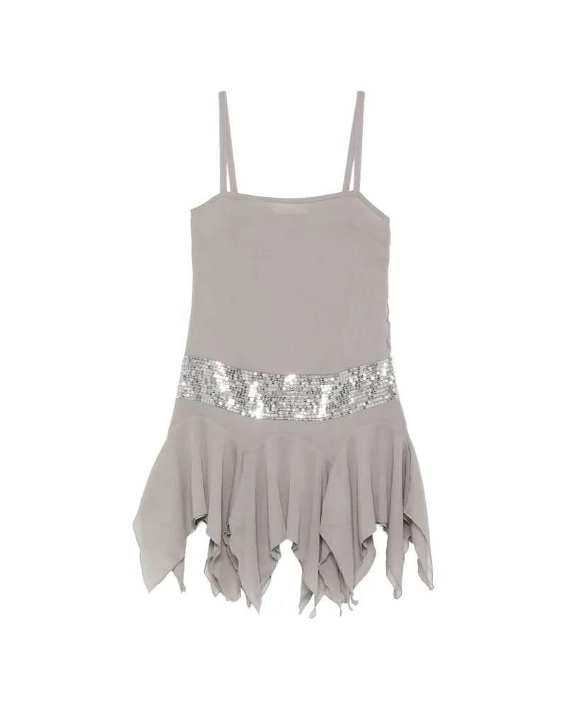 GIMAGUAS Leila Sequin-embellishment Mini Dress Grey