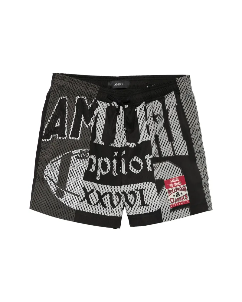 Amiri Print Drawstring Swim Shorts Black