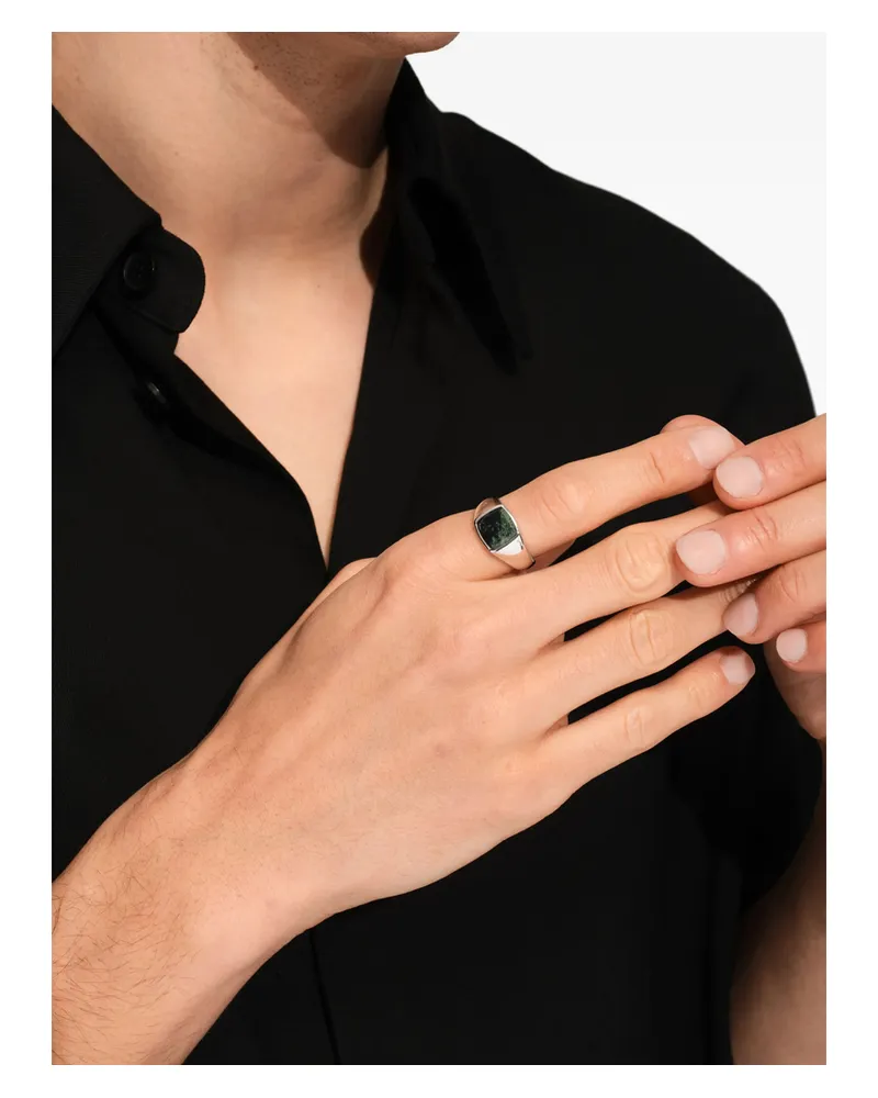 Tom Wood Cushion-cut Kambaba Ring Black