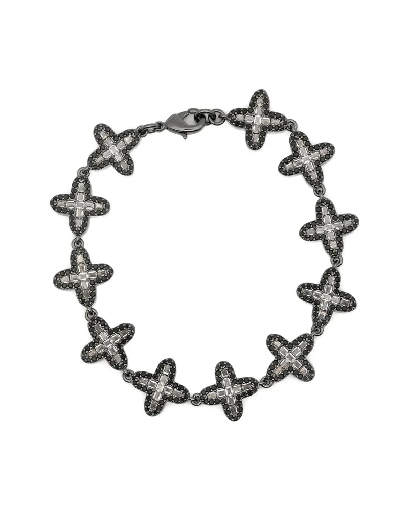 DARKAI Clover Crystal-embellished Bracelet Black