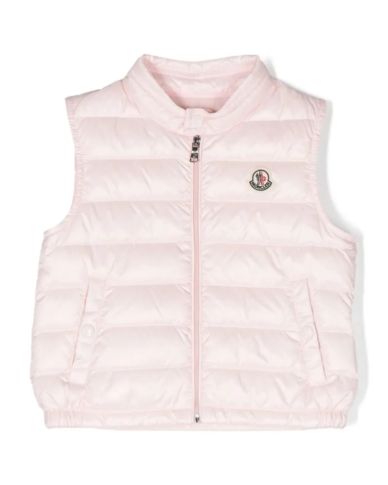 Moncler Padded Zip Gilet Pink